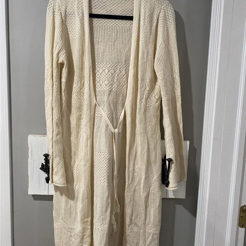 Knox Rose Cream Knit Duster Cardigan
